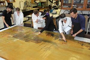 Working on long-lost Mural