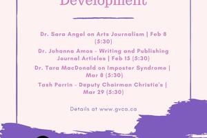 Poster for Professional & Academic Development events via GVCA
