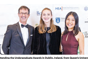 A poster that says "Putting an international spotlight on undergraduate research"