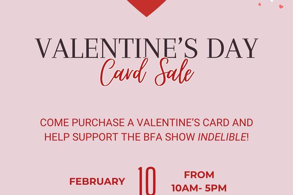 Valentine's Card Sale poster