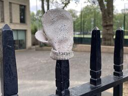 Tracey Emin, bronze mitten from the series "Baby Things", 2008 (installed outside the Foundling Museum, London). Photo: Allison Morehead.