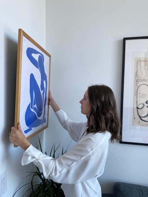Emma Landis hanging artwork
