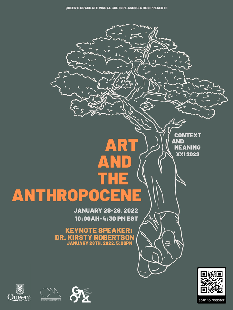 Poster for the 2022 Context and Meaning conference, "Art and the Anthropocene"