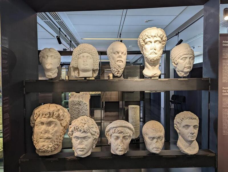 Sculptures from the Danieli-Pellegrini Collection, dated between ca. 50 BC and 250 AD. Photo by Jenna Simeonov.