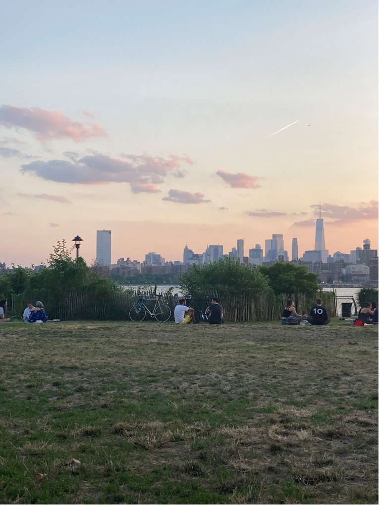 Sunset view of Manhattan from Brooklyn, where Cicely Haggerty is staying this summer. Photo courtesy of Cicely Haggerty.
