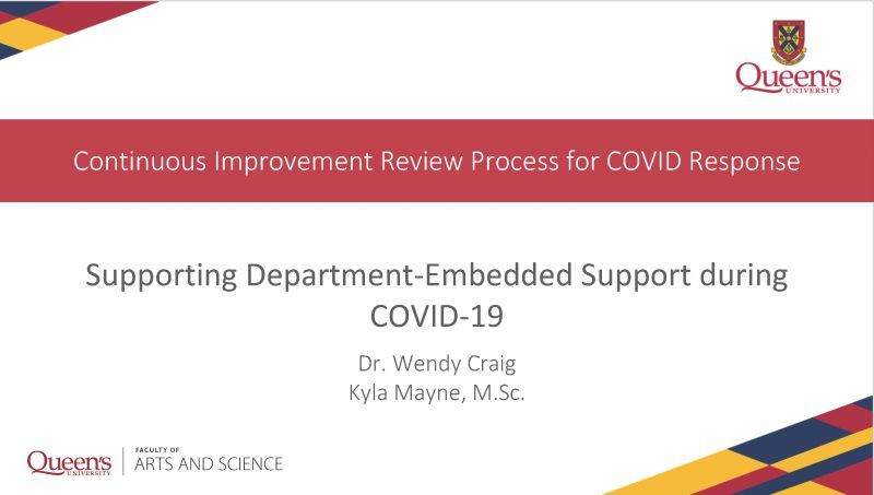 Supporting Department-Embedded Support During COVID-19