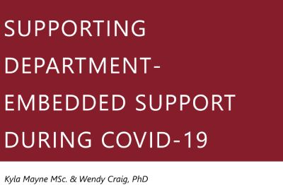 Supporting Department-Embedded Support During COVID-19