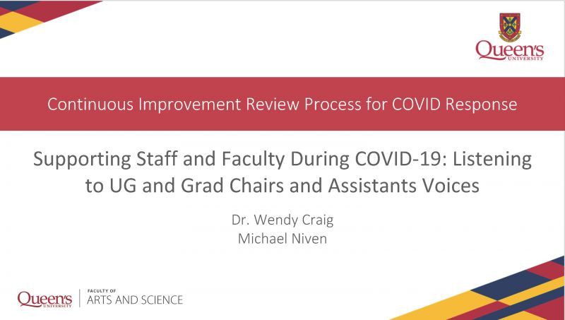 Supporting Staff and Faculty During COVID-19: Listening to UG and Grad Chairs and Assistants Voices