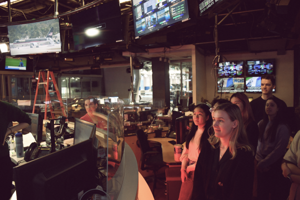 Queen's film students on a CTV tour