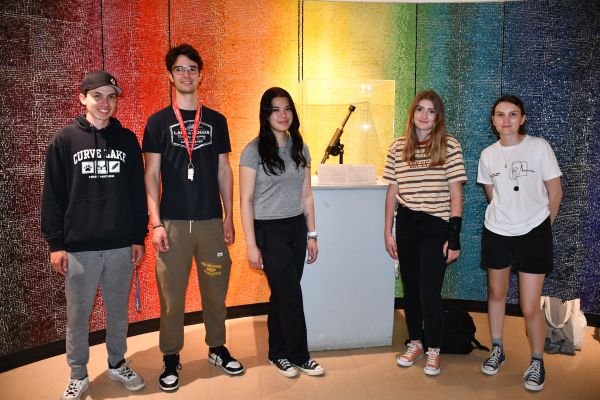 STEMinA students stand in Stirling Hall.