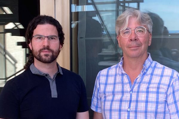 Queen's researcher George diCenzo (Biology) and co-project lead Ivan Oresnik (University of Manitoba)