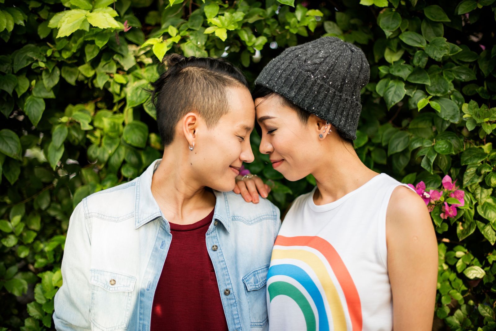 LGBT Lesbian Couple Moments Happiness Concept