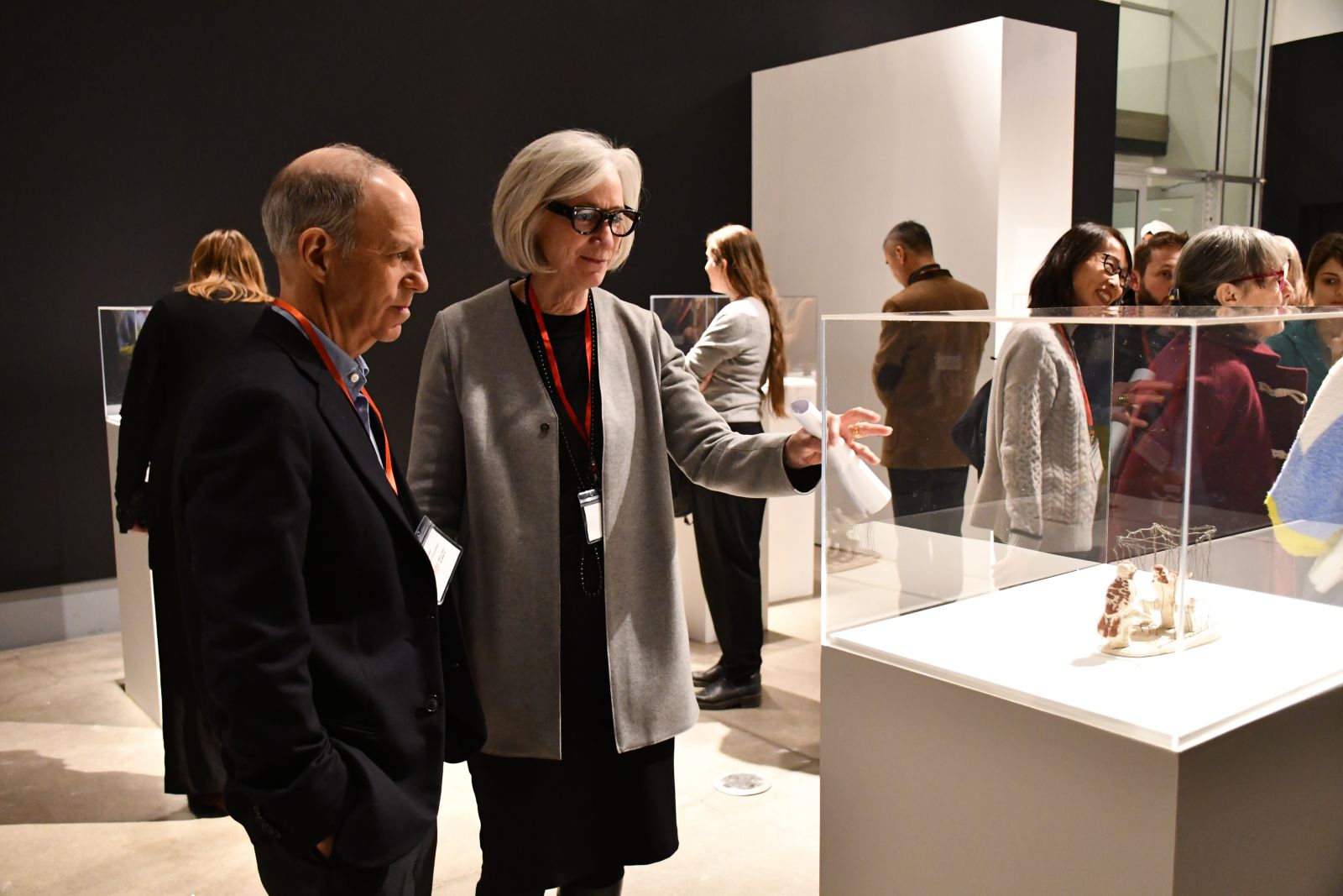 Dean Barbara Crow (R) with Andy Serwer (L), Co-Chair of the Advisory Board for the Lui Shimming Art Foundation.