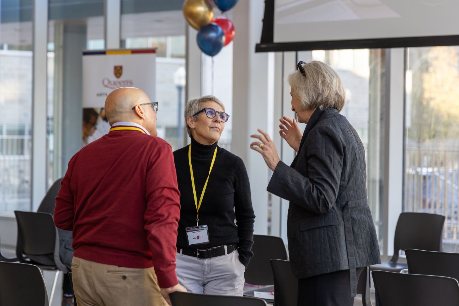 Dean Barbara Crow and alumni at Elevate Kingston