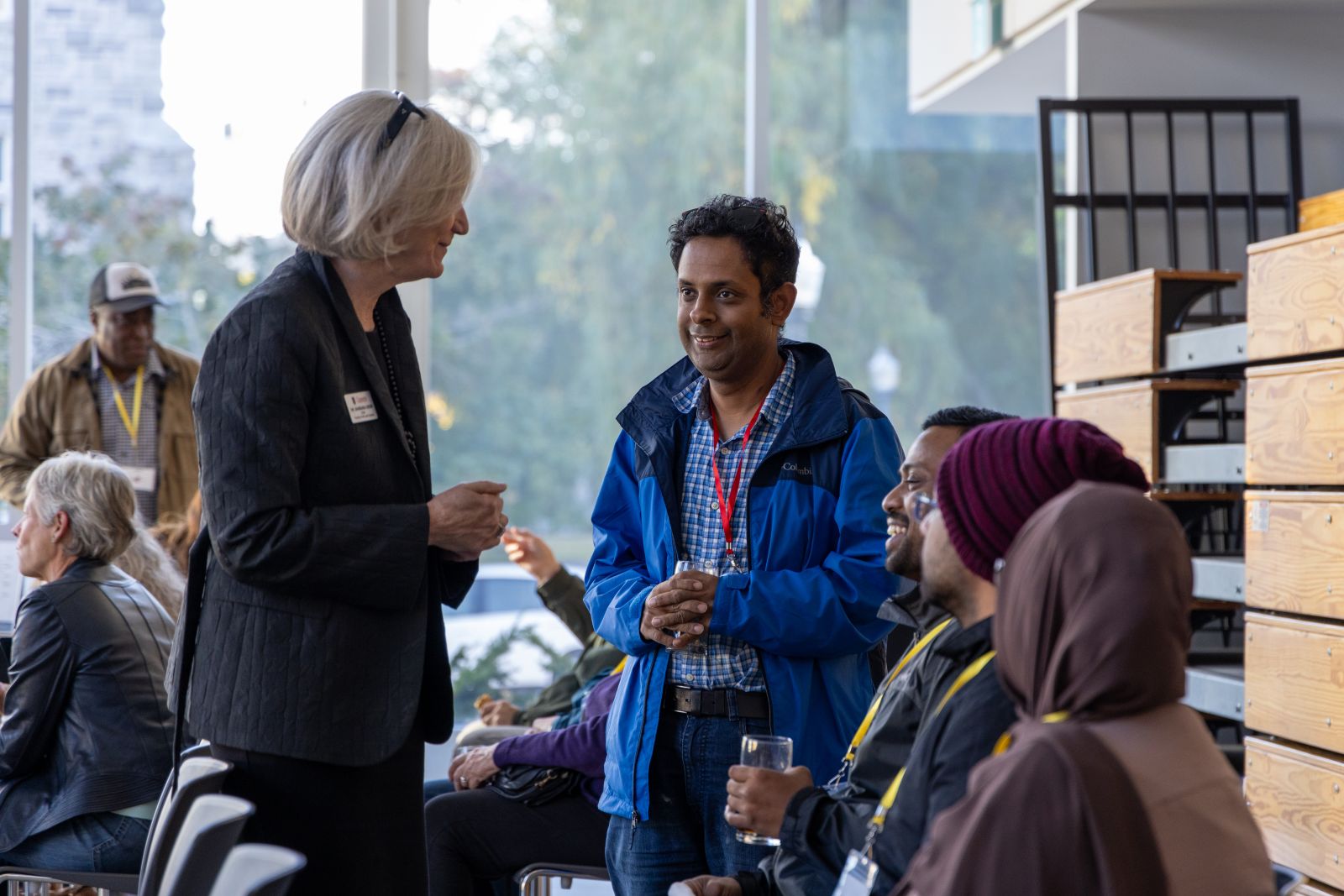 Dean Barbara Crow and alumni at Elevate Kingston