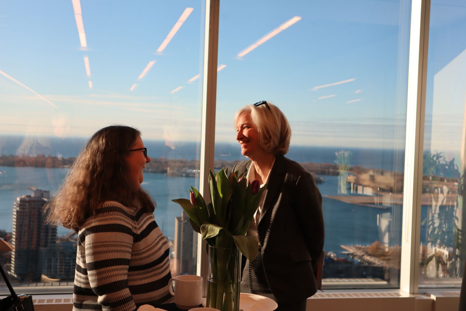 Dean Barbara Crow and alumna at ElevateHer