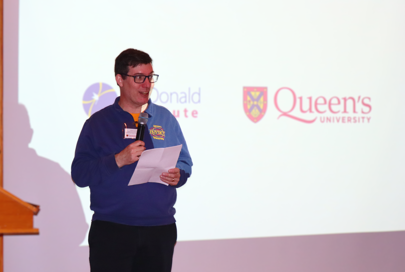 Dr Robert Knobel speaking about the Solar Eclipse