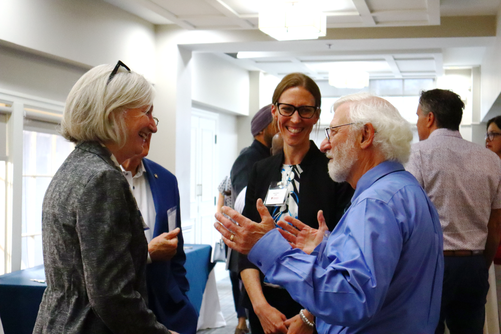 Dean Crow and alumni at Elevate Oakville