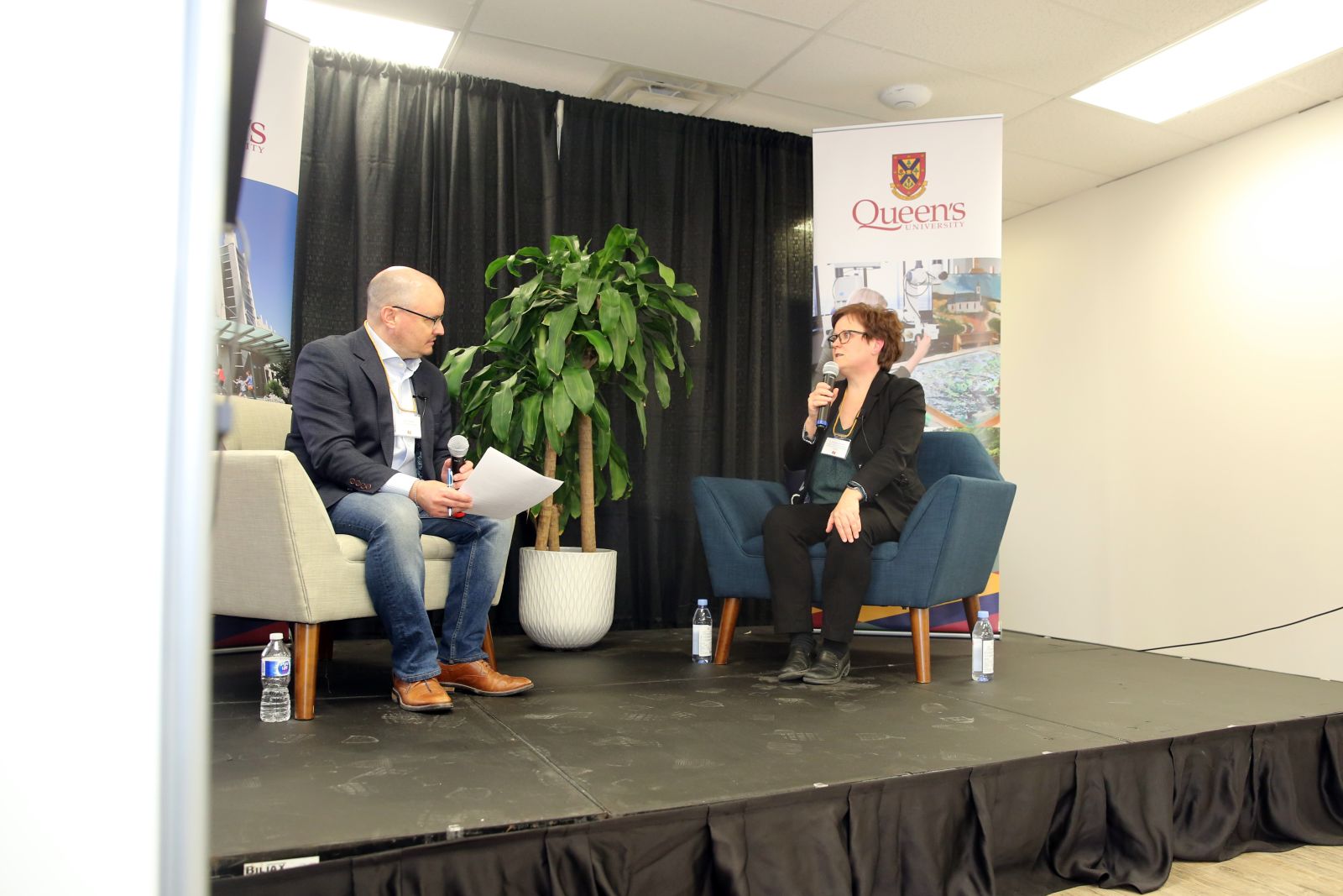 Dr Crudden and Mike Farewell