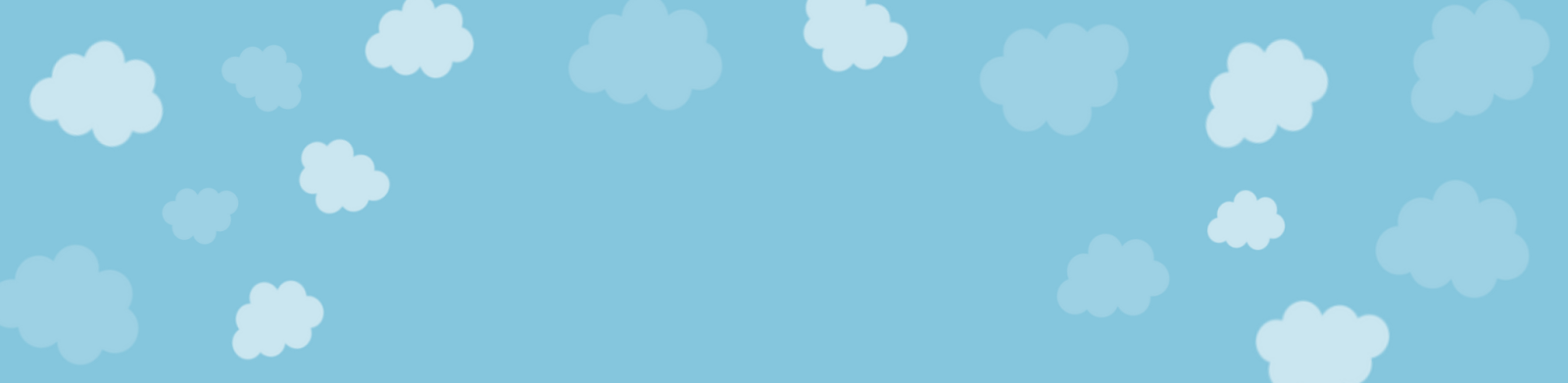 Graphic clouds on a light blue background