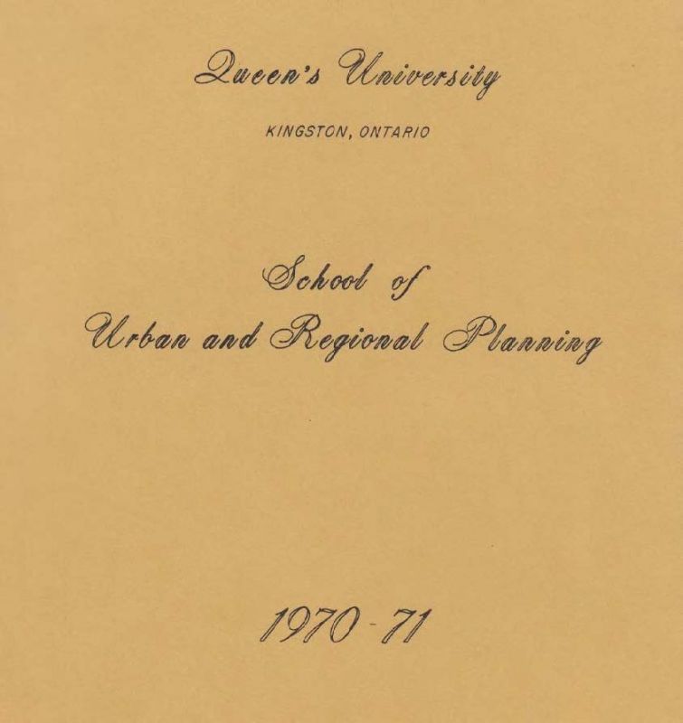 School of Urban and Regional Planning, 1970–71