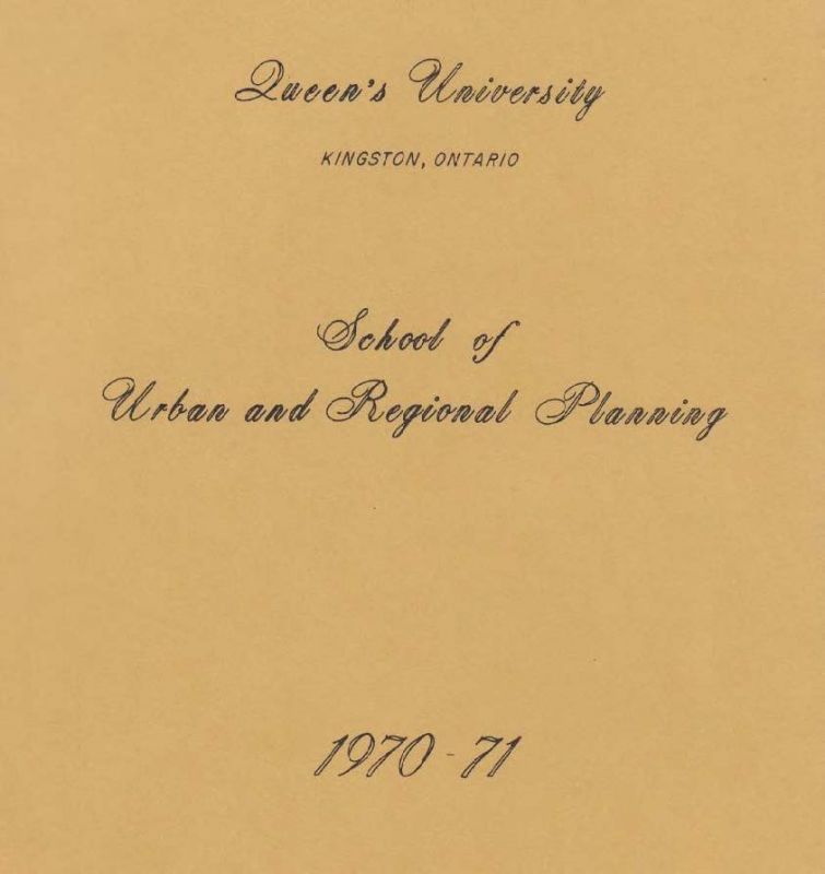 School of Urban and Regional Planning, 1970–71