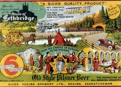 Decorative Old Style Pilsner Beer Ad