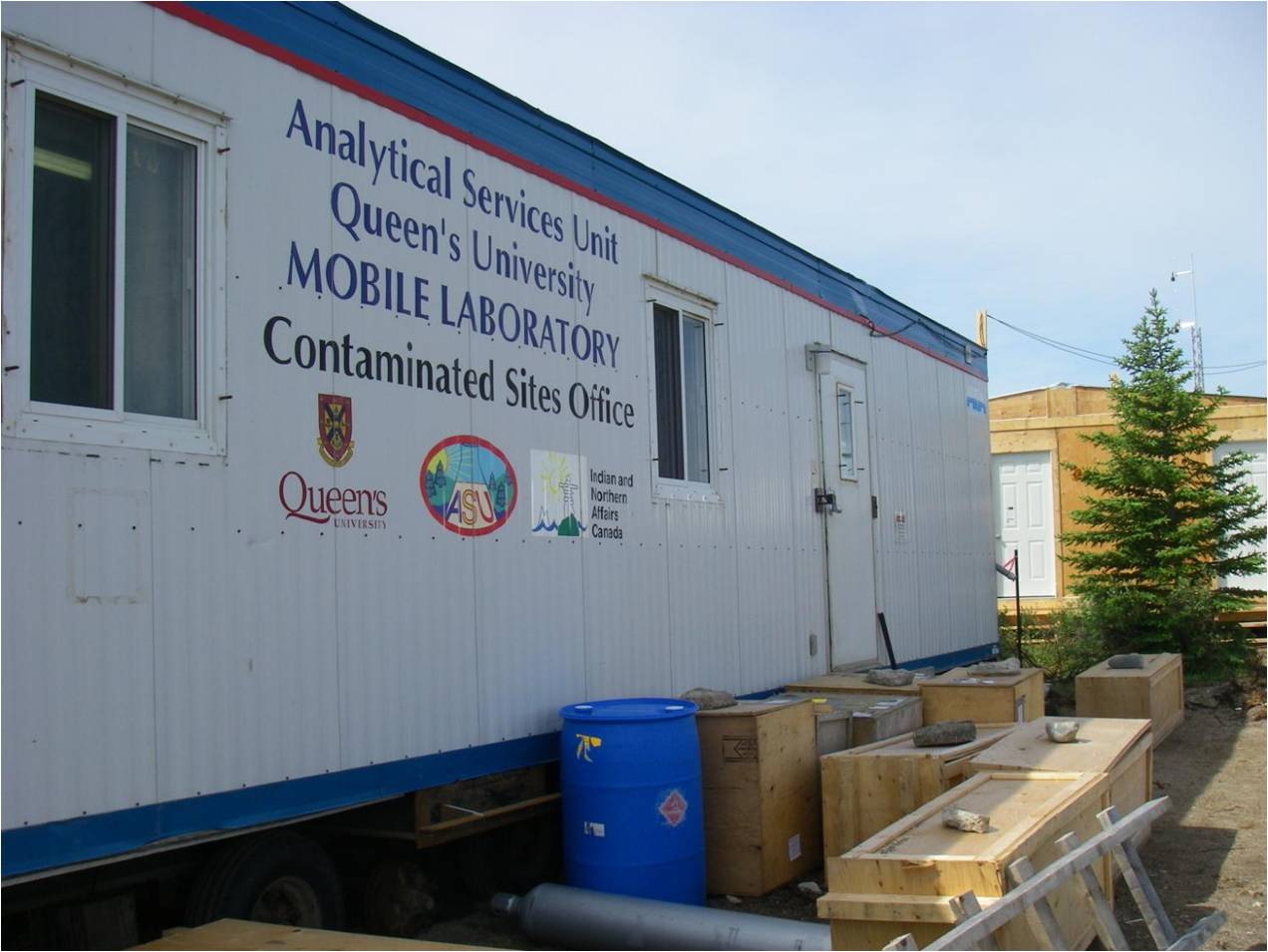 Winisk mobile laboratory trailer exterior