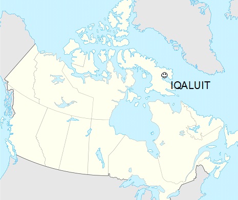 Location of Iqaluit on map