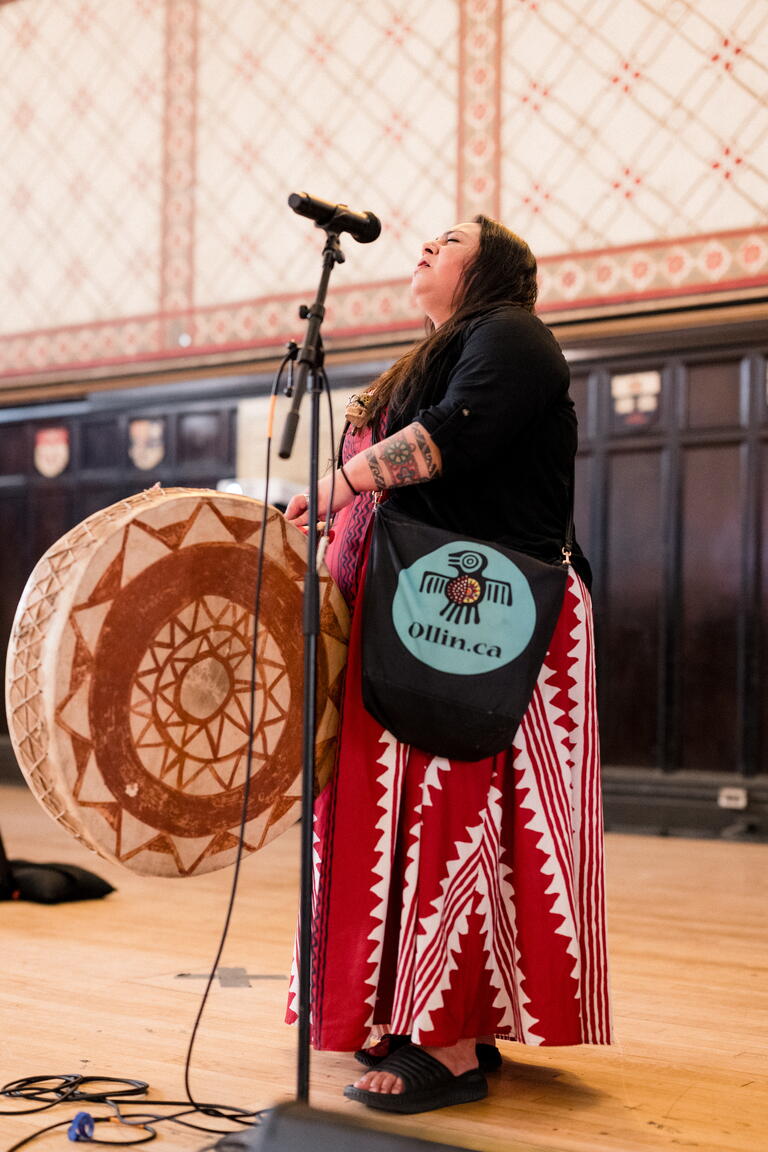 Yessica Rivera Belsham-Ocelopacihuatl drum performance