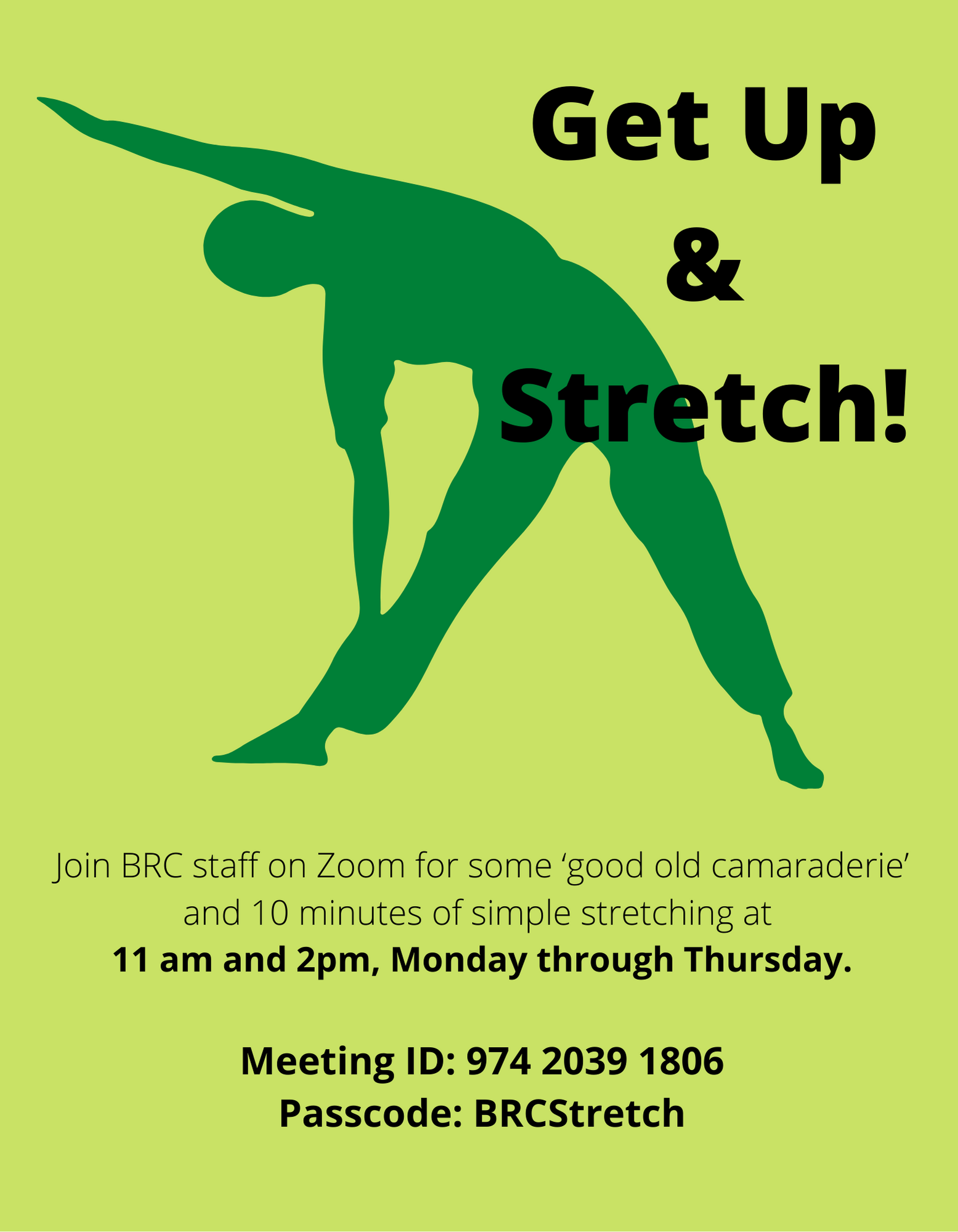 Get up and stretch graphic