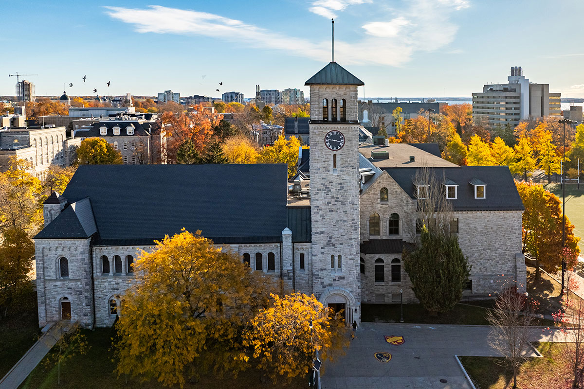 [Principal Deane interacting with Queen's community]