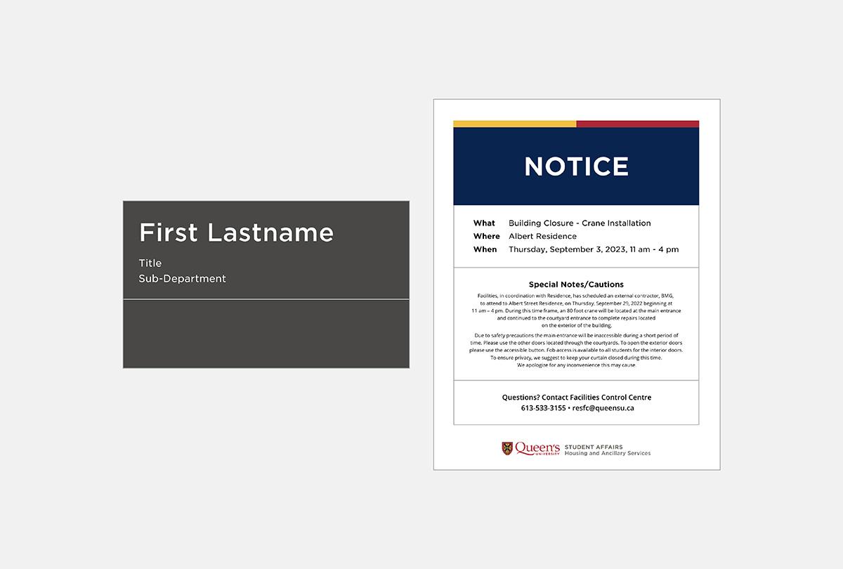 Queens University Canva signage templates