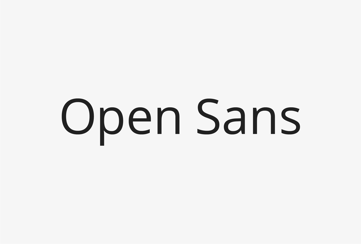 Typeface Open Sans