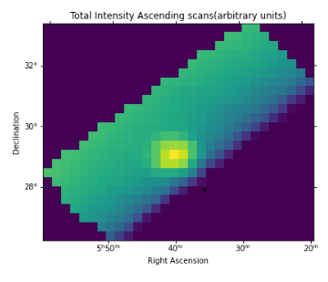 A map of the Moon made with the BVEX radio telescope on August 18th.
