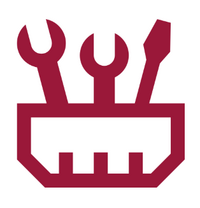 Illustration of tools, for decorative purposes only