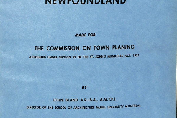 Report on the City of St. John's Newfoundland (John Bland, 1946) 