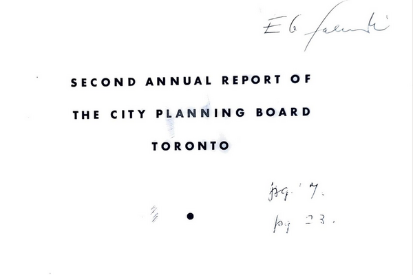 Toronto Plan: Board Report And Plan (1943)
