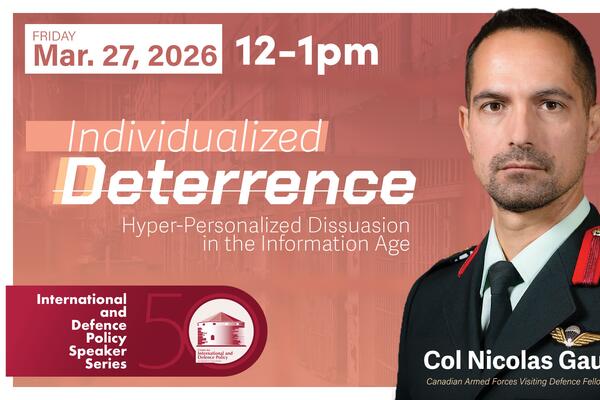 Speaker Series with Col Nicolas Gauthier