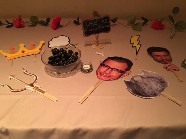 A table full of classics themed props