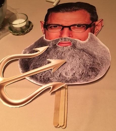A Jeff Goldblum prop on a table