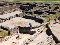 Overhead view of Stobi excavation site.