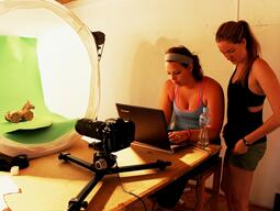 Students doing digital photogrammetry at Stobi in 2015.