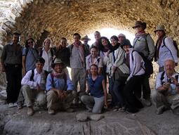 Group shot of Humayma excavation team at nearby Shoubak Castle.