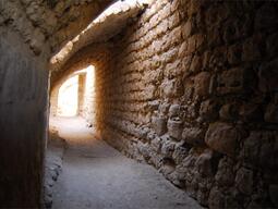 Corridor at Shoubak crusader castle near Humayma dig site.