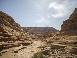Picturesque view of desert rock formations in Jordan.