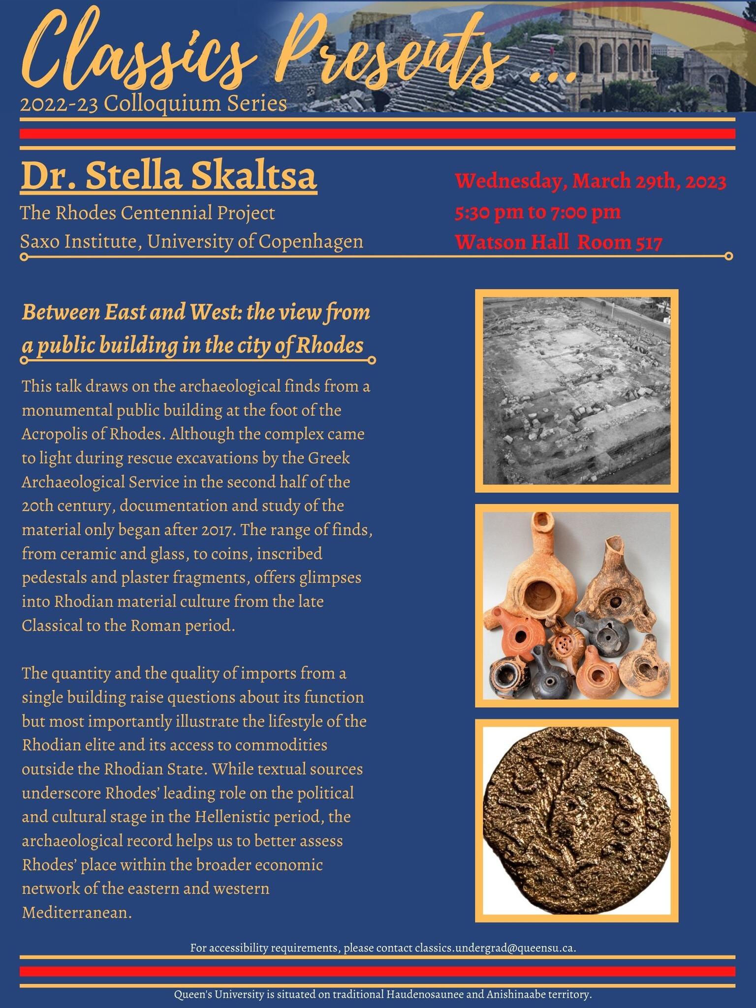 Classics Presents Dr. Stella Skaltsa
