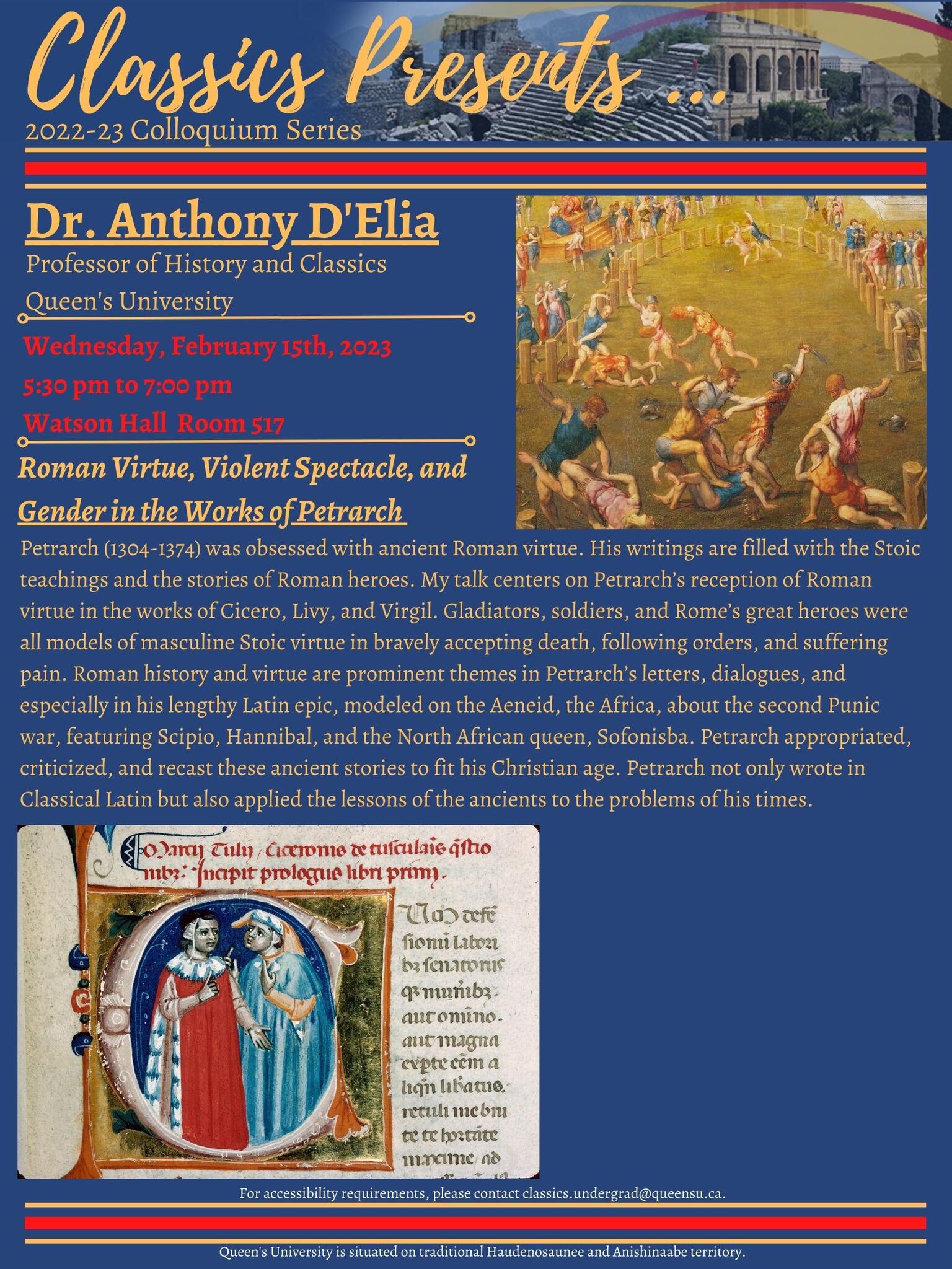 Classics Presents Dr. Anthony D'Elia