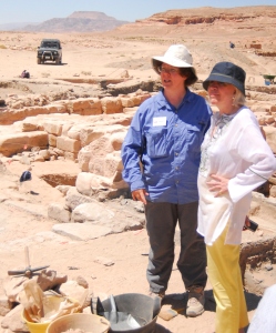 The Canadian Ambassador to Jordan visiting Humayma and overlooking the site with Dr. Reeves on June 10, 2010