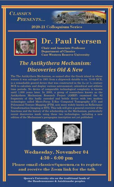 A poster from Dr. Paul Iversen's event